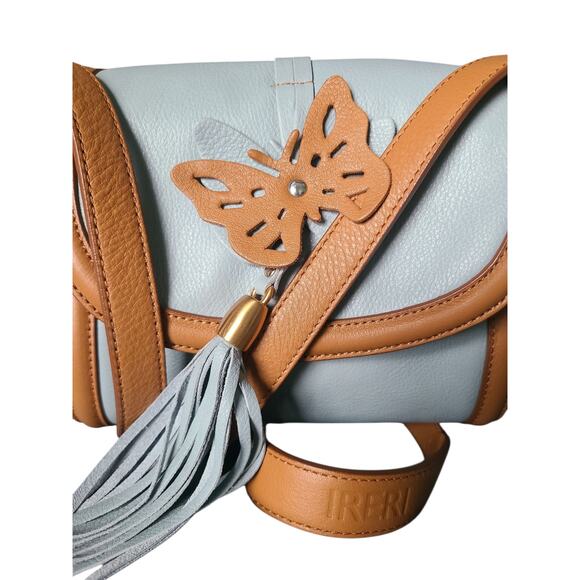 IRERI Leather Butterfly Tassel Shoulder Bag - Picture 2 of 12